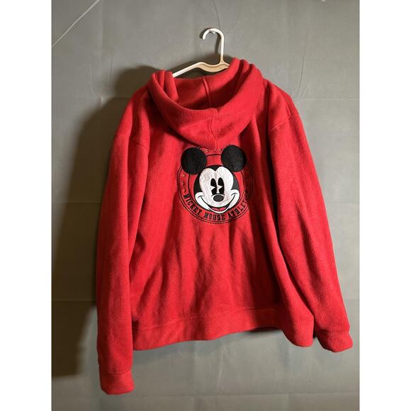Disney Mickey Mouse Hoodie Womens Large Full Zip Fleece Jacket Embroidered - Picture 5 of 5